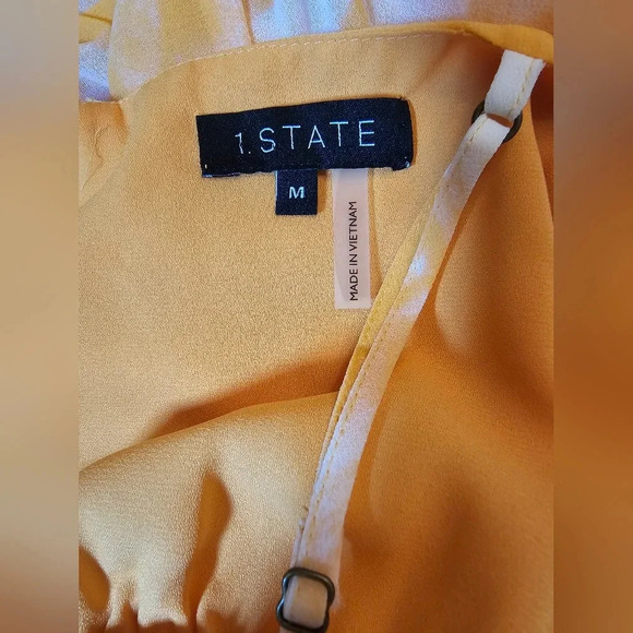 NWT 1.State Sunburst Orange Canyon Tie Dye High-Low Dress - Picture 10 of 13